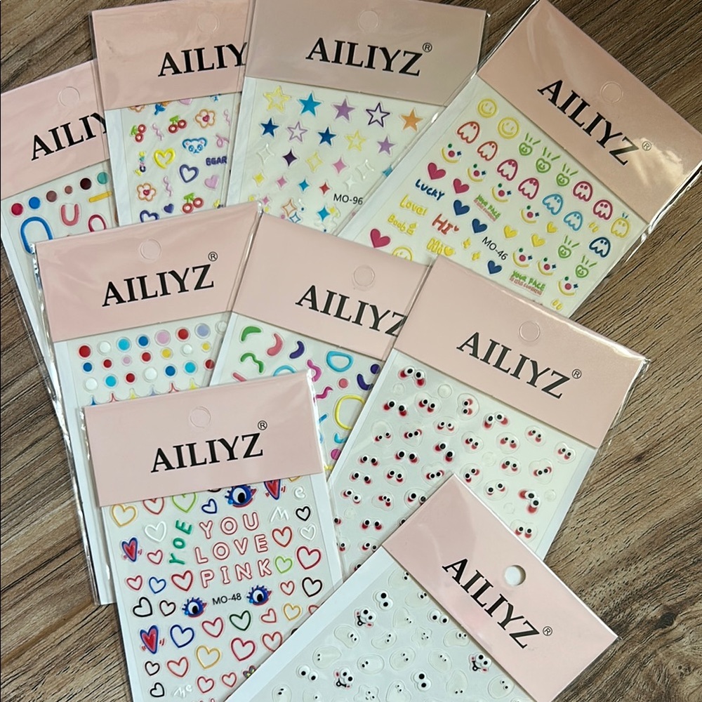 Colorful Nail Art Stickers Set
